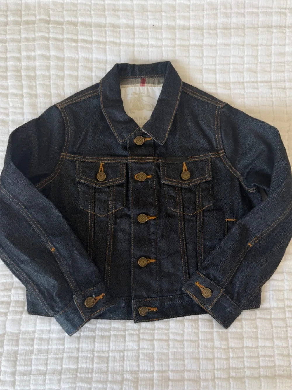 Denim burberry kids jacket